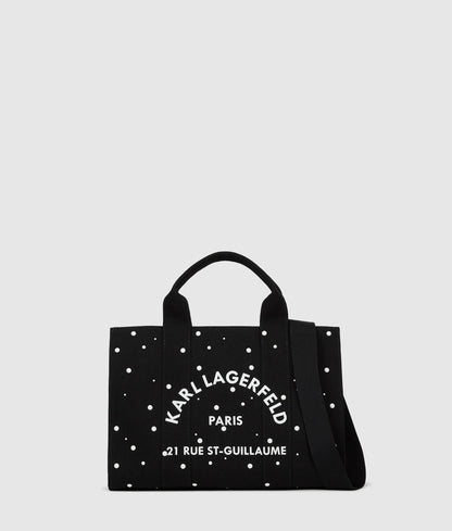 KarlLagerfeld Exclusive Rue St-Guillaume Faux-Pearls Medium Tote Bag Black
