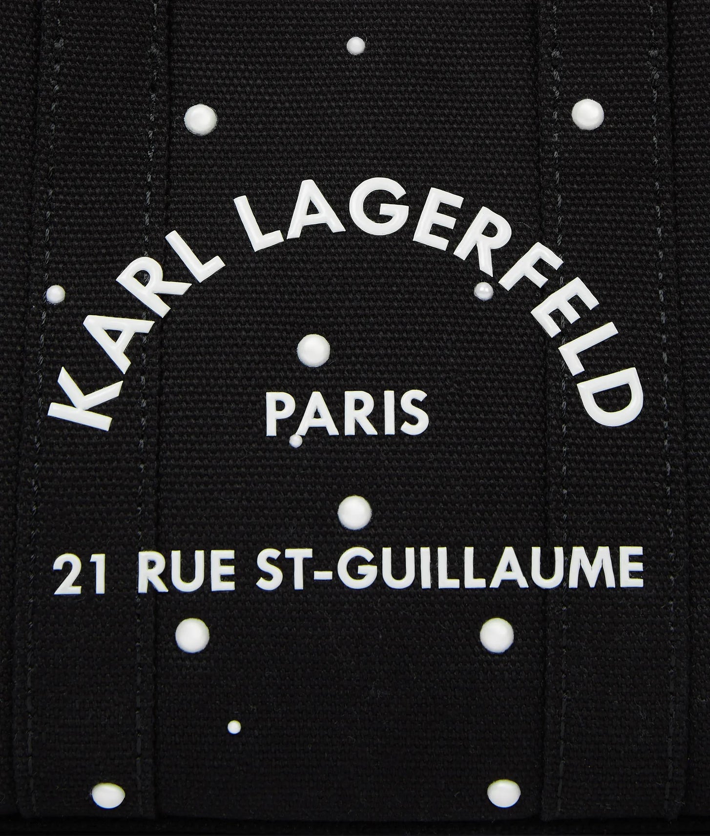 KarlLagerfeld Rue St-Guillaume Mini Faux-Pearls Tote Bag Black