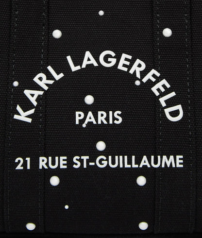 KarlLagerfeld Rue St-Guillaume Mini Faux-Pearls Tote Bag Black