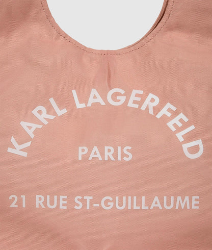 KarlLagerfeld Rue St-Guillaume Mesh Hobo Bag Misty Rose
