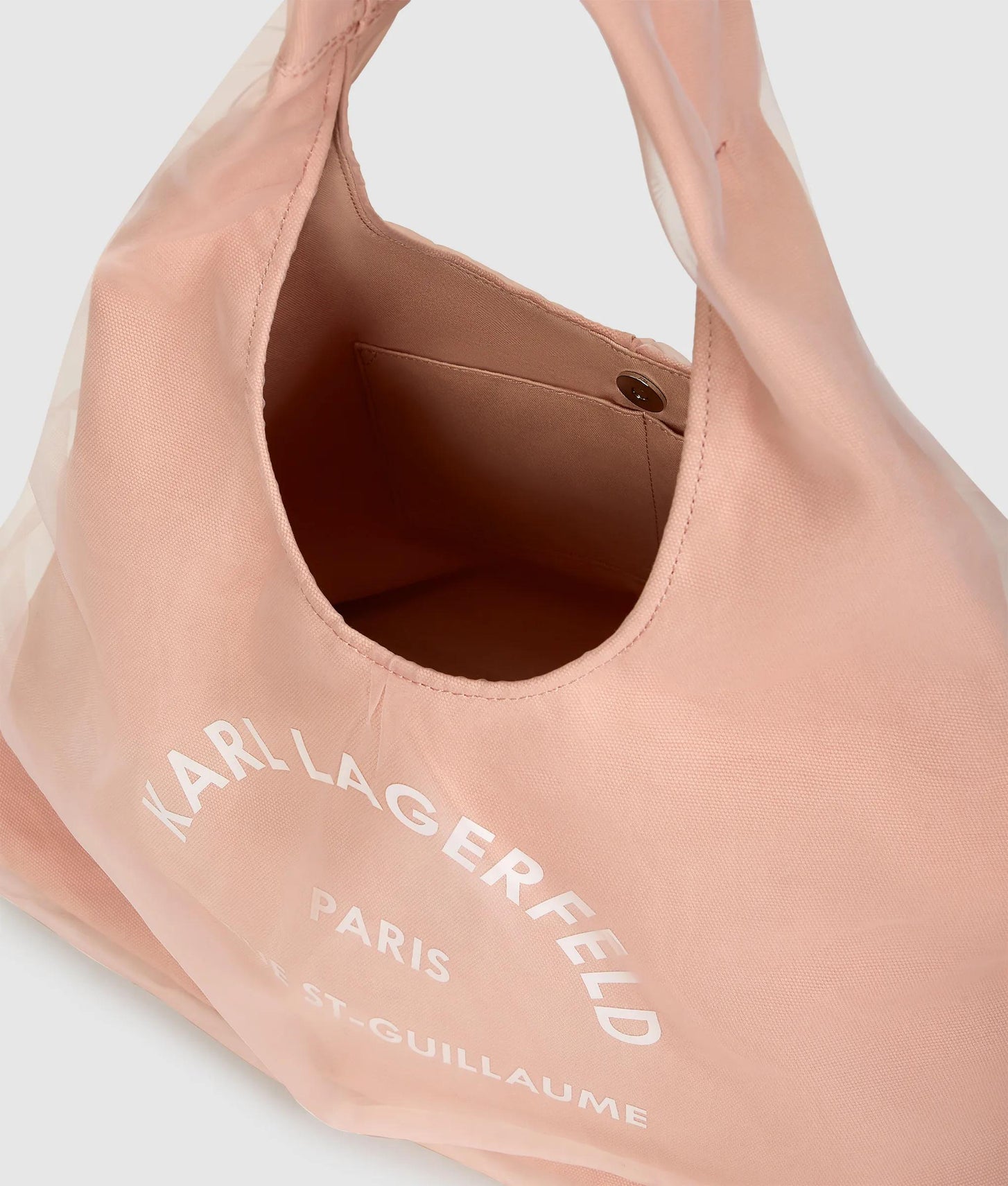 KarlLagerfeld Rue St-Guillaume Mesh Hobo Bag Misty Rose
