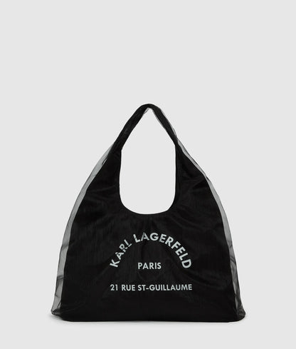 KarlLagerfeld Rue St-Guillaume Mesh Hobo Bag Black
