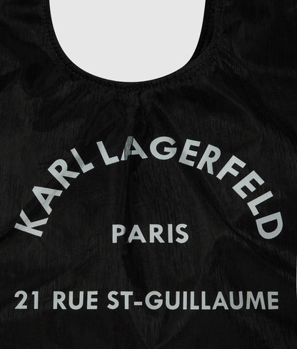 KarlLagerfeld Rue St-Guillaume Mesh Hobo Bag Black
