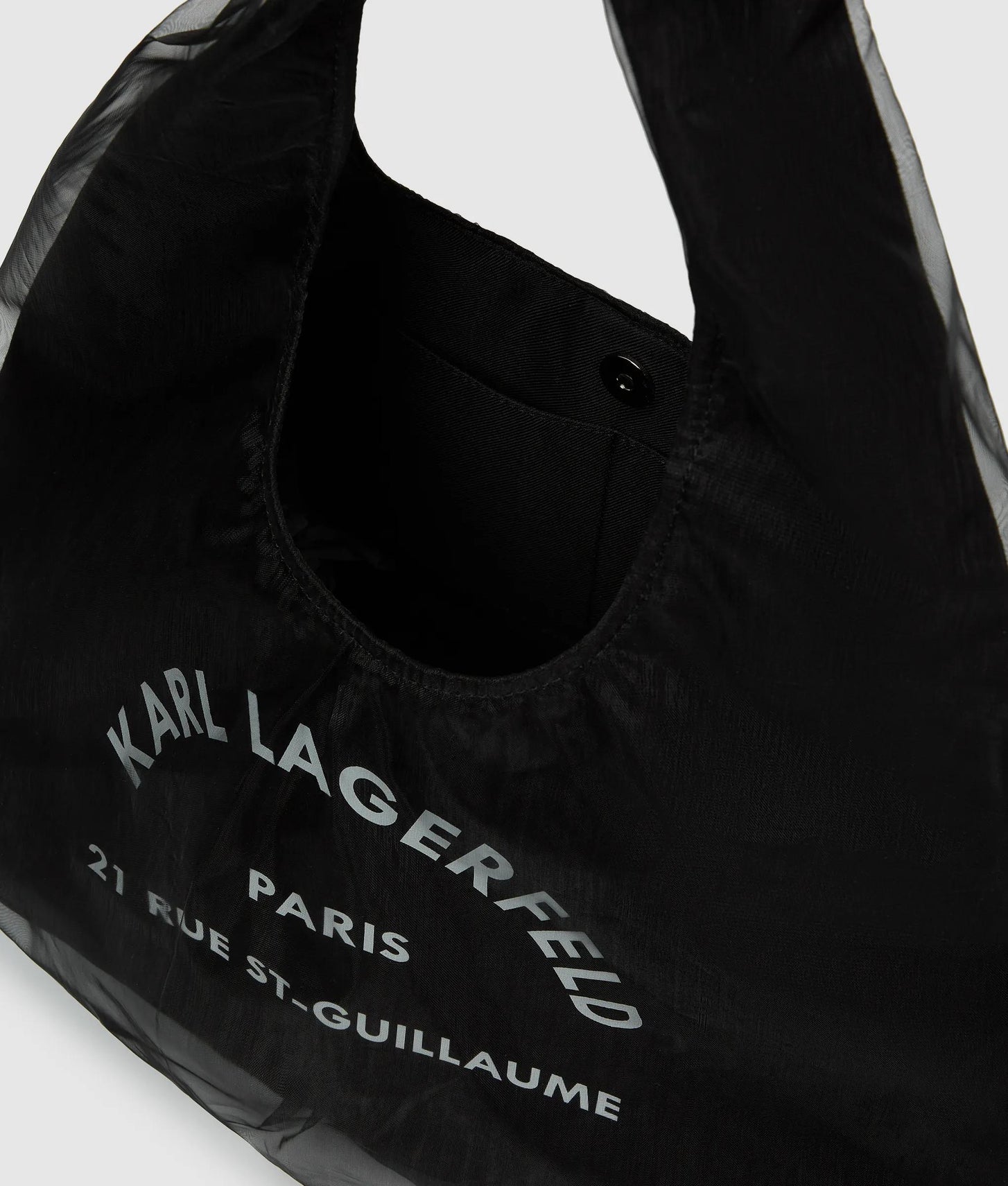 KarlLagerfeld Rue St-Guillaume Mesh Hobo Bag Black