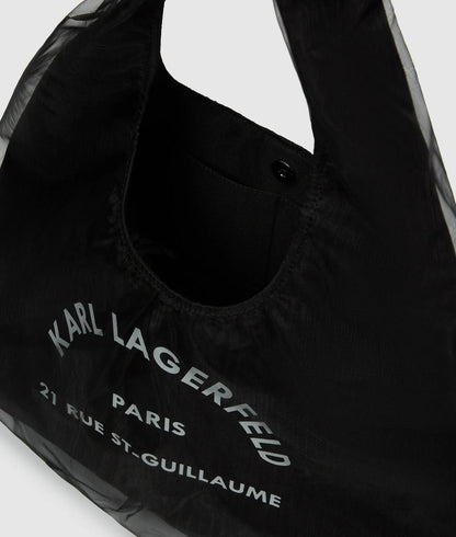 KarlLagerfeld Rue St-Guillaume Mesh Hobo Bag Black
