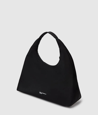 KarlLagerfeld Slouchy Karl Quote Tote Bag Black