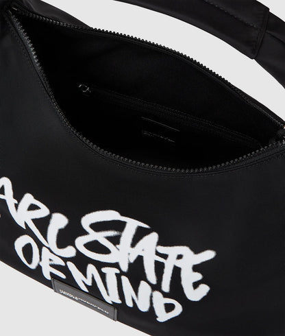 KarlLagerfeld Slouchy Karl Quote Tote Bag Black