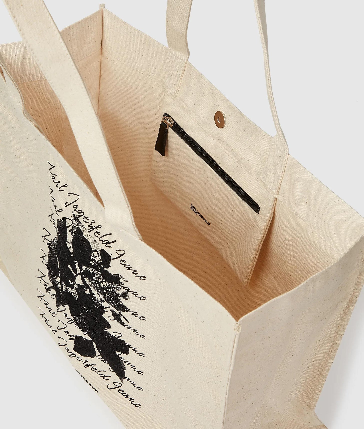 KarlLagerfeld Floral Print Shopper Natural