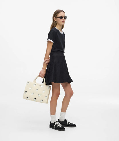 KarlLagerfeld Ikon Choupette Medium Square Tote Bag Natural
