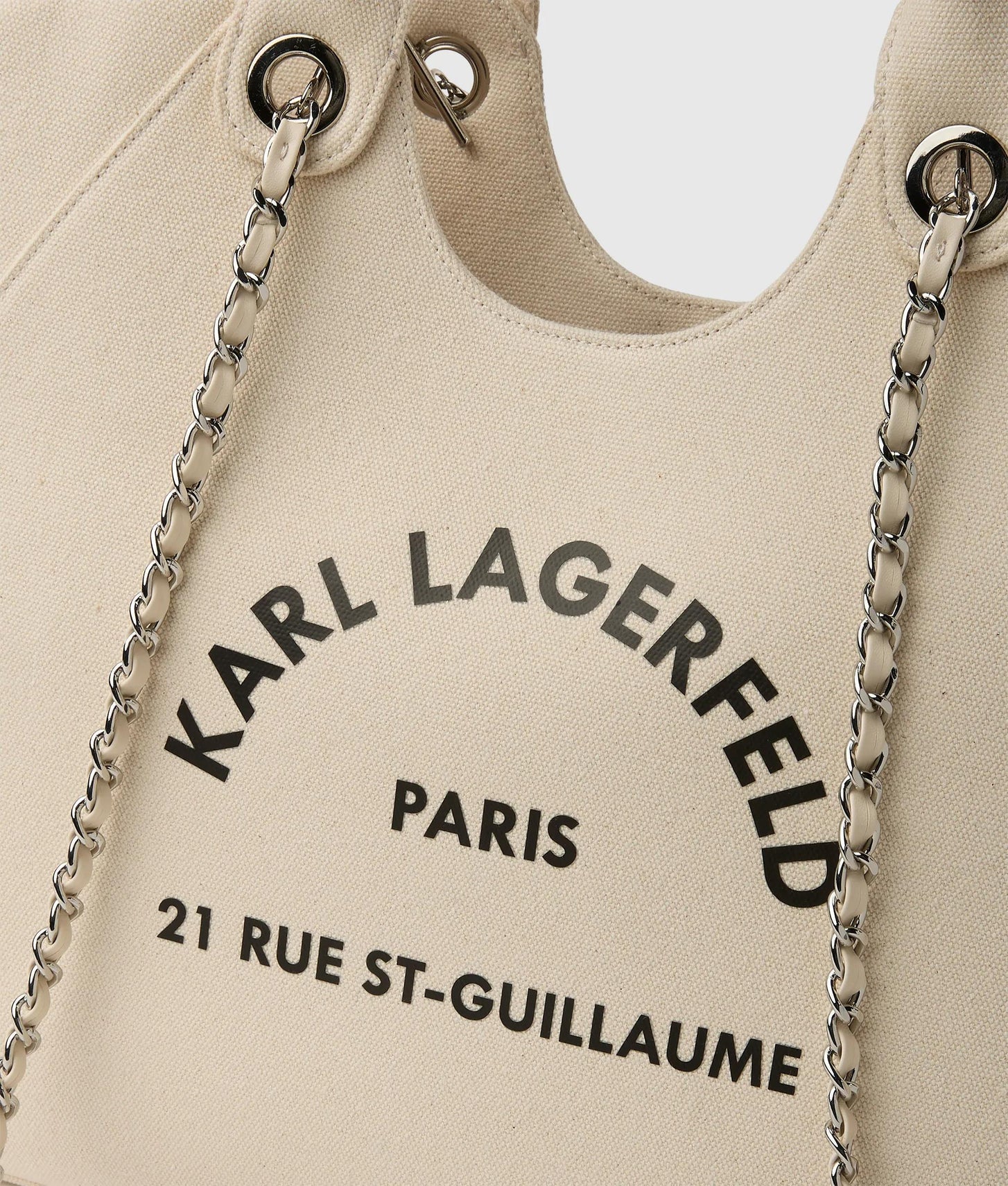 KarlLagerfeld Exclusive Rue St-Guillaume Chain Shopper Natural