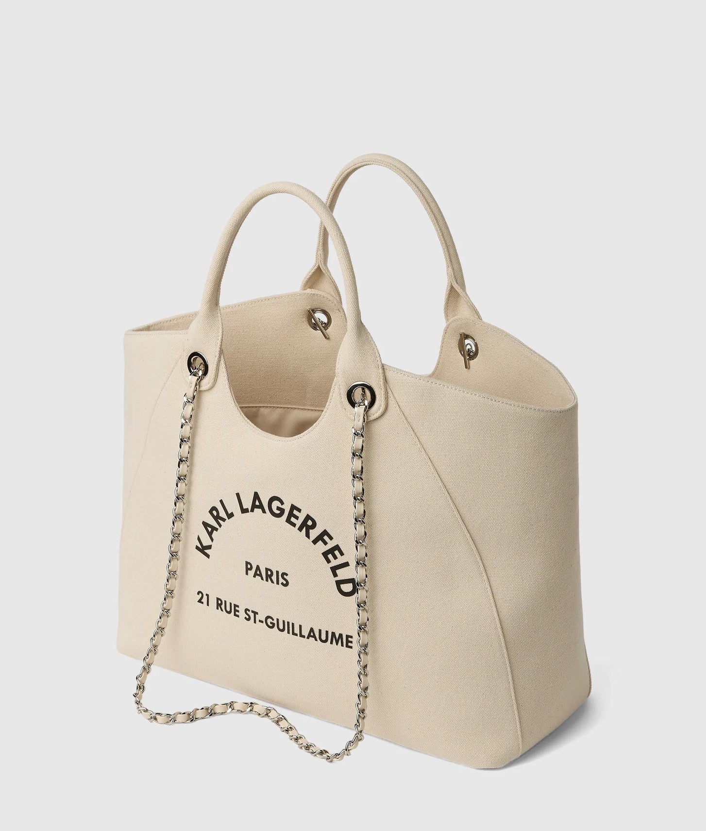 KarlLagerfeld Exclusive Rue St-Guillaume Chain Shopper Natural