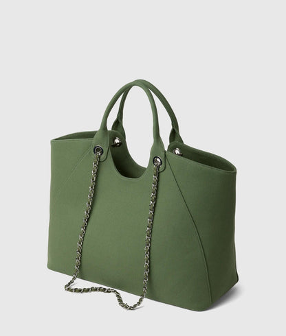 KarlLagerfeld Exclusive Rue St-Guillaume Chain Shopper Hedge Green