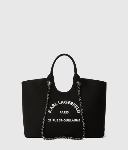 KarlLagerfeld Exclusive Rue St-Guillaume Chain Shopper Black