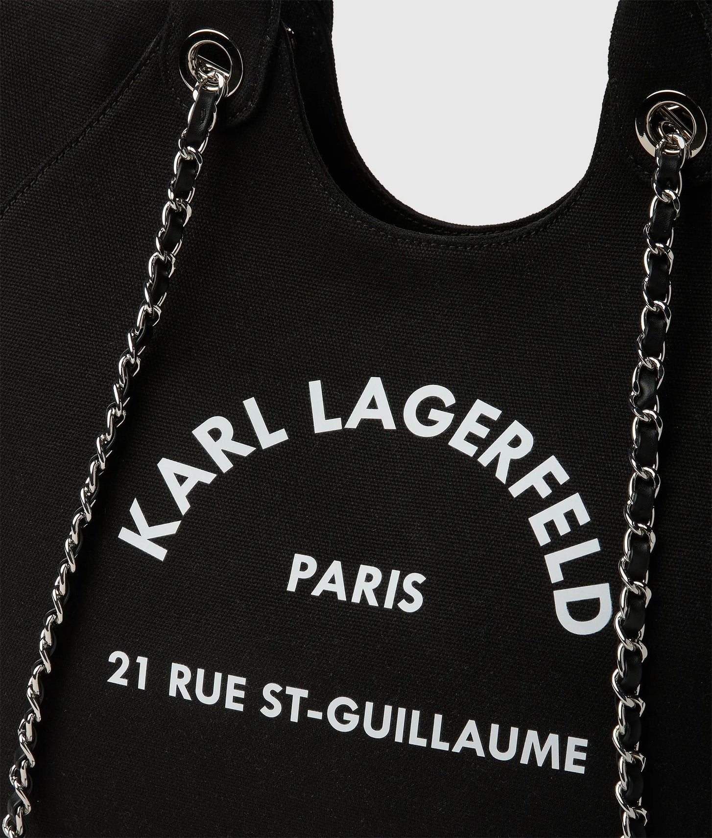 KarlLagerfeld Exclusive Rue St-Guillaume Chain Shopper Black