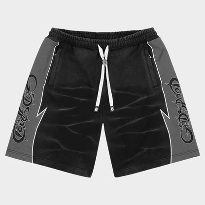 Godspeed Halftime Shorts V2 (Black Acid Wash)