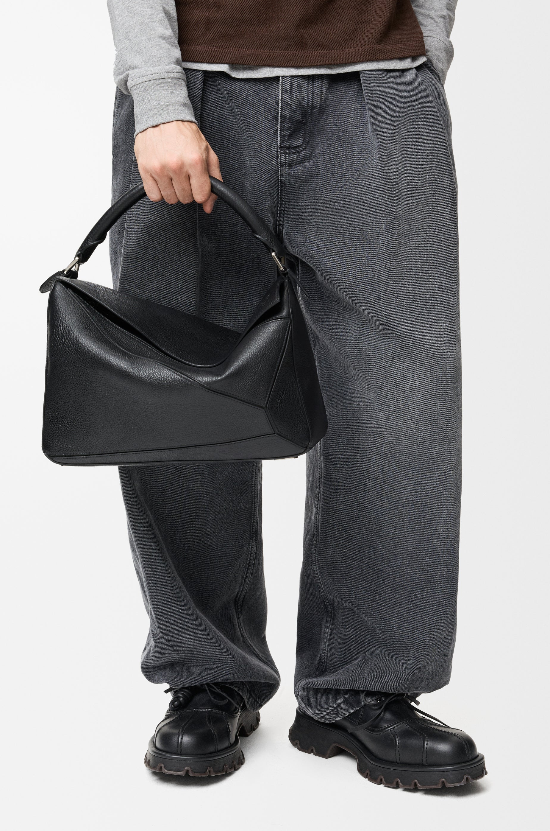 Loewe Large Puzzle bag in supple grained calfskin