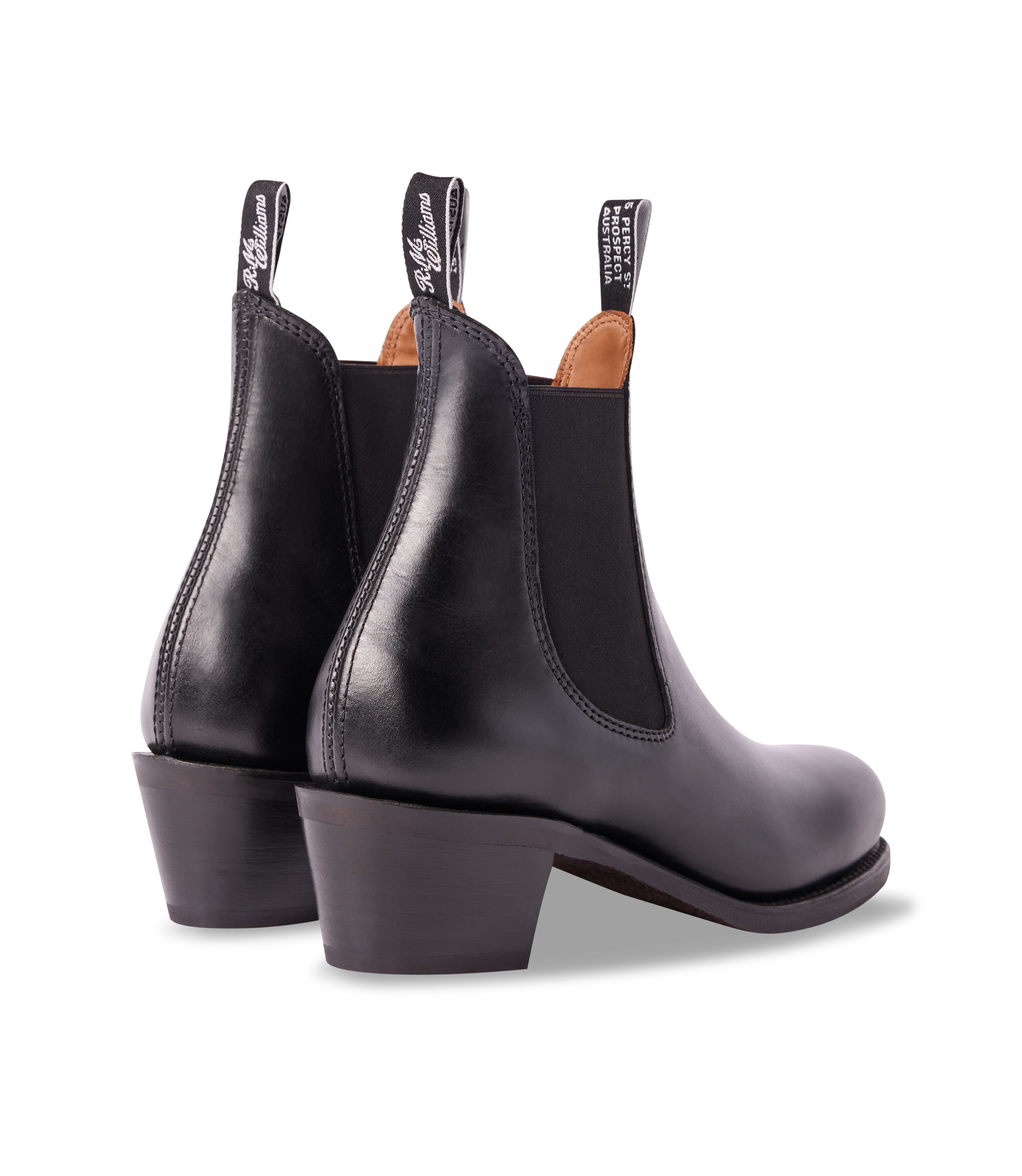 Rosebery boot black pull-up leather