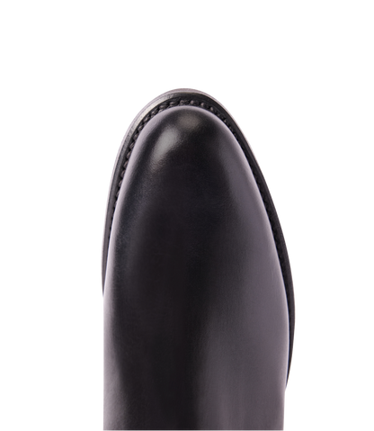 Rosebery boot black pull-up leather