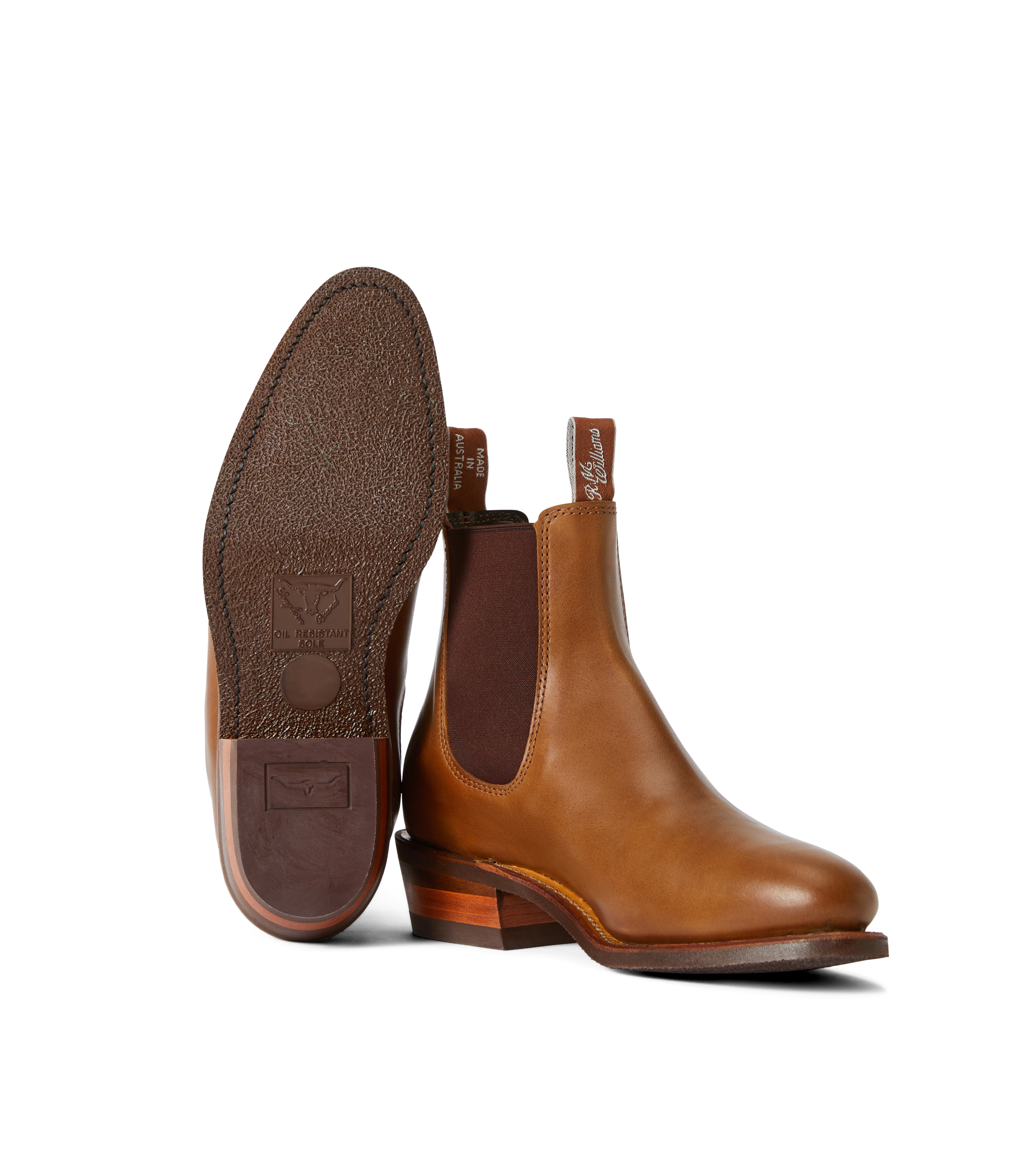Lady Yearling boot caramel pull-up leather