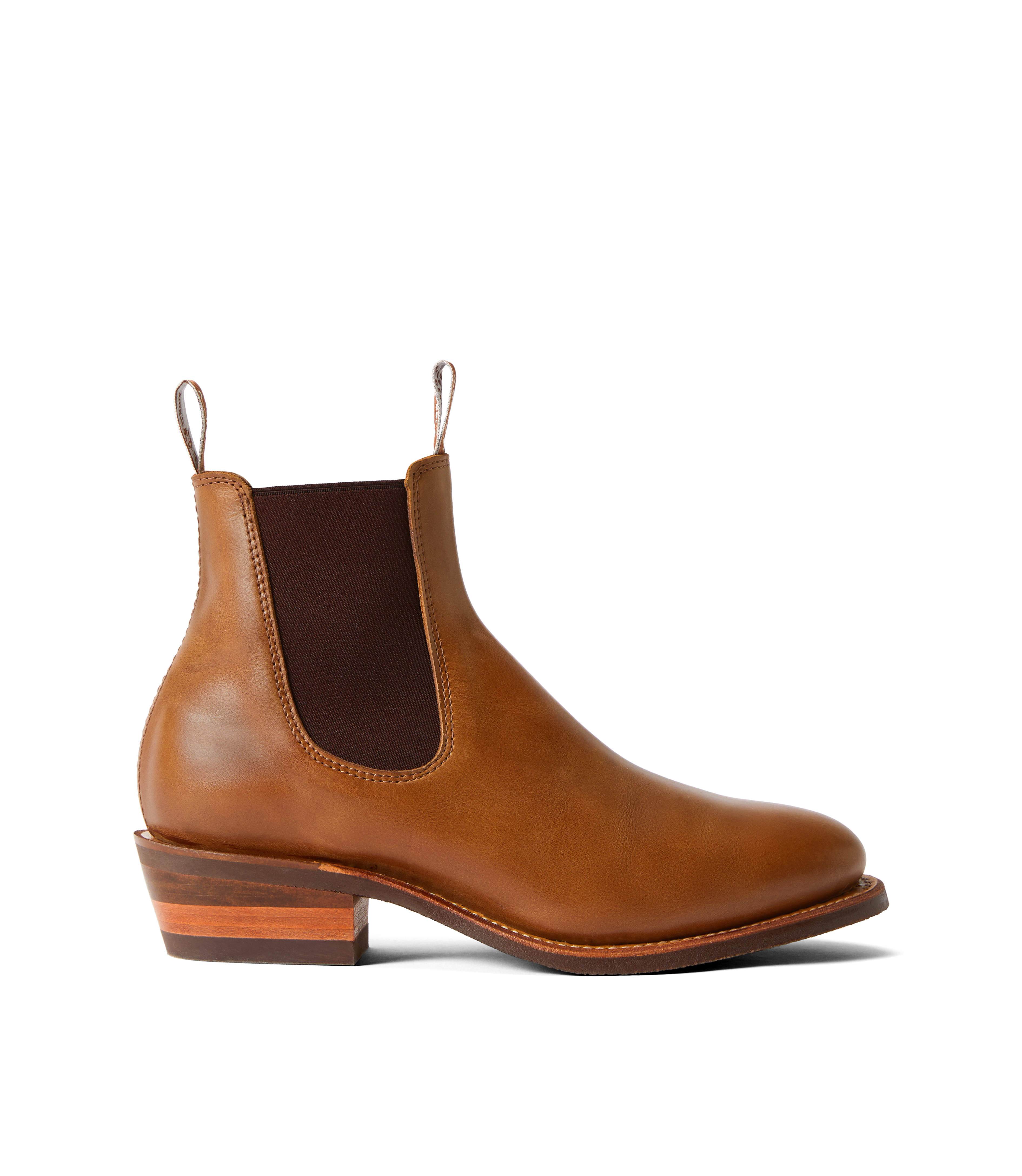 Lady Yearling boot caramel pull-up leather