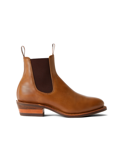 Lady Yearling boot caramel pull-up leather