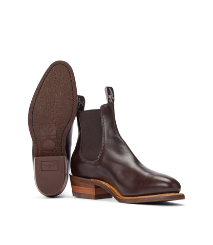 Lady Yearling boot chocolate smooth-grain leather