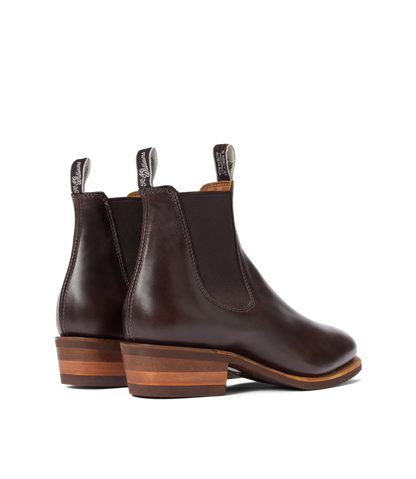 Lady Yearling boot chocolate smooth-grain leather