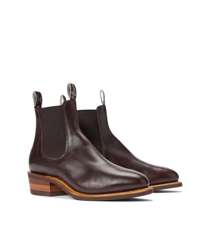 Lady Yearling boot chocolate smooth-grain leather