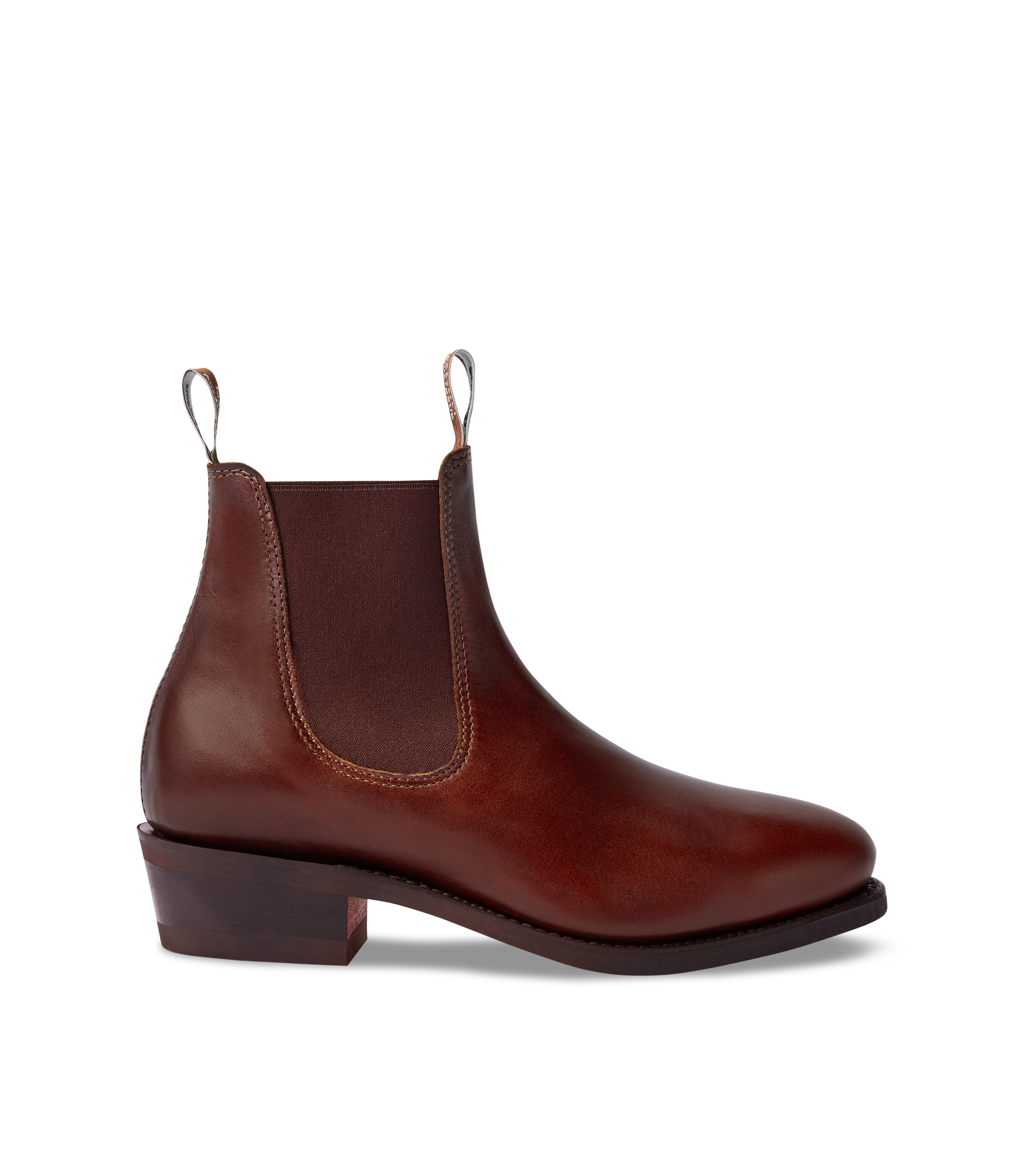 Lady Yearling boot mid brown pull-up leather