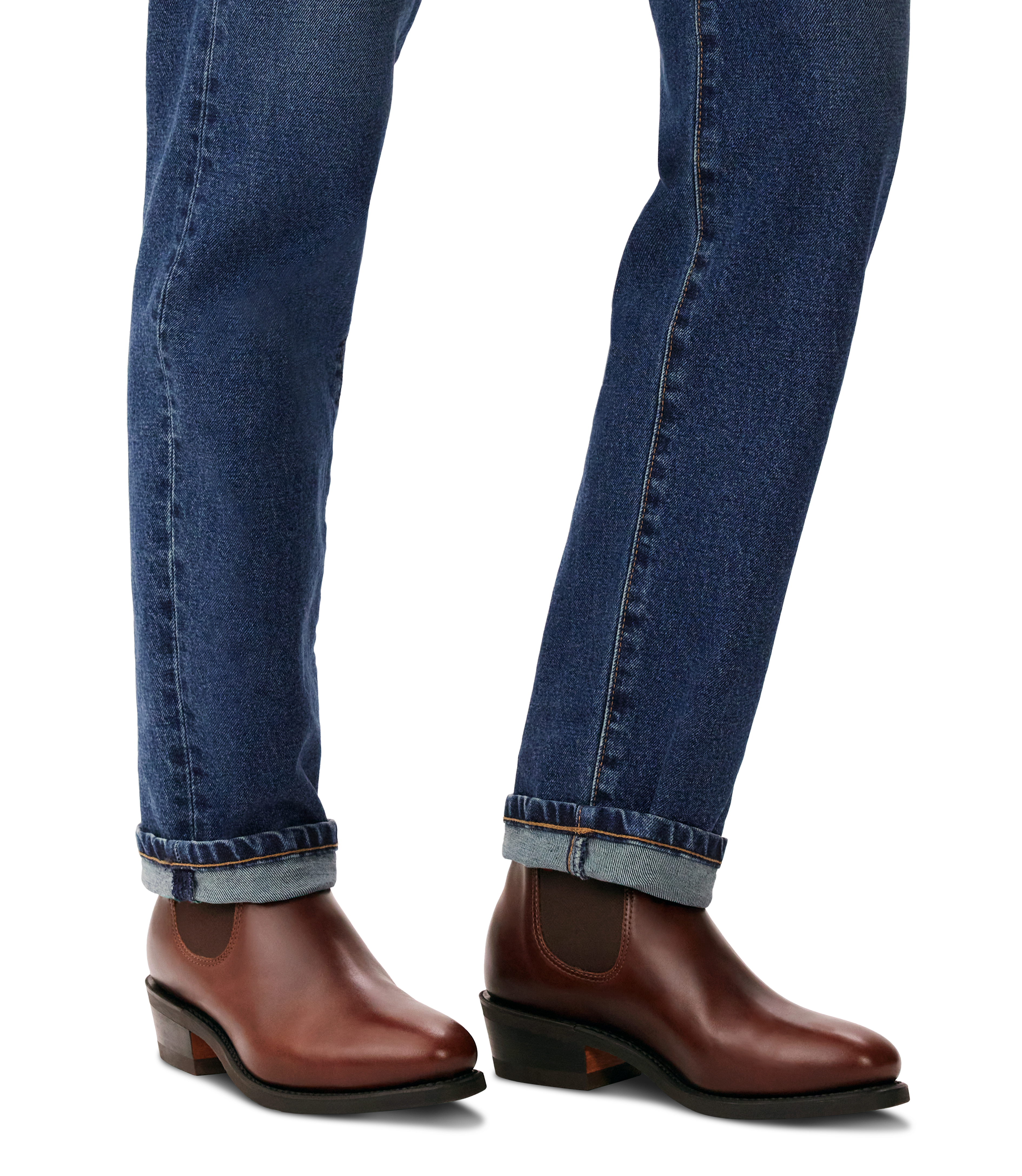 Lady Yearling boot mid brown pull-up leather