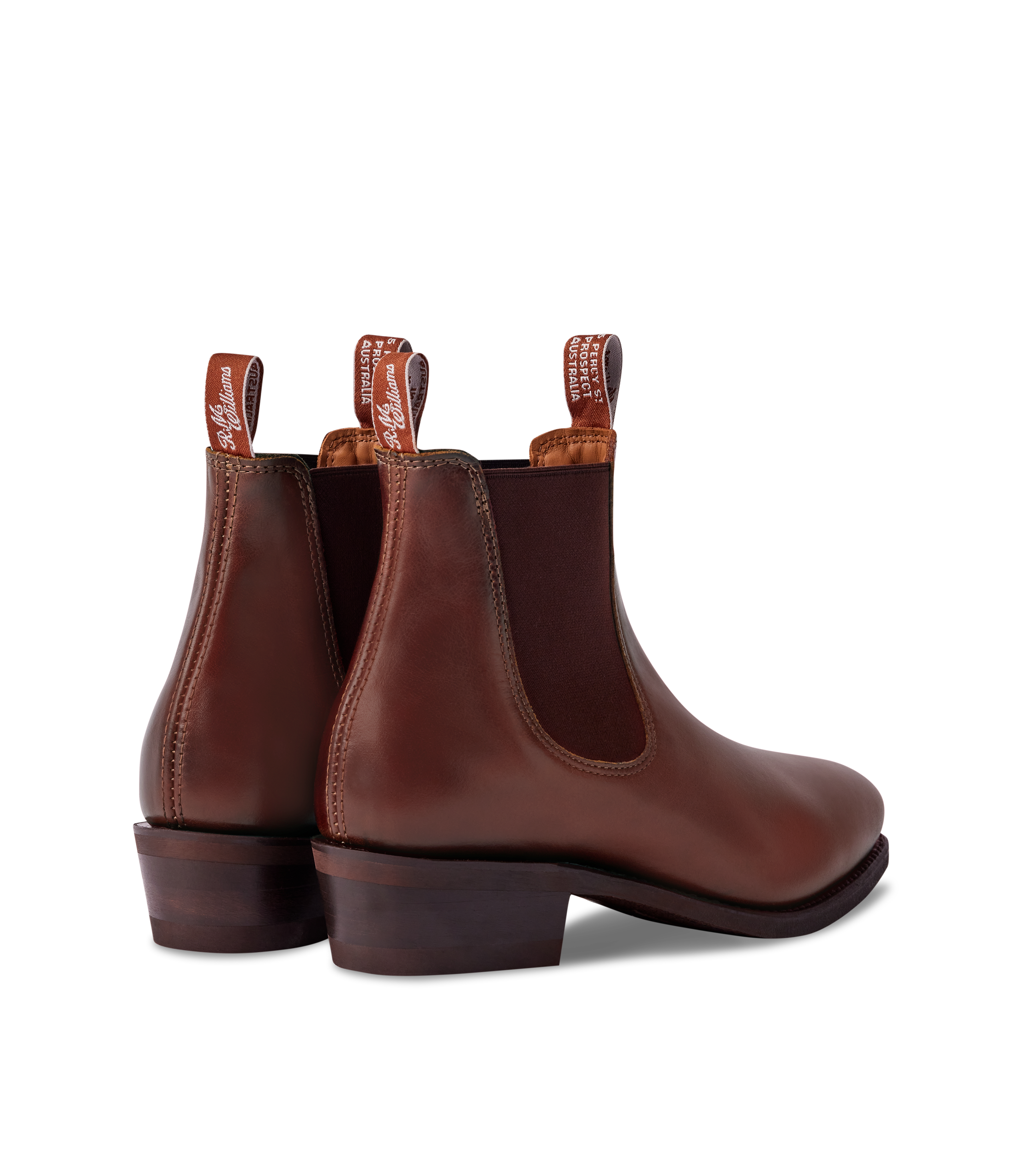 Lady Yearling boot mid brown pull-up leather