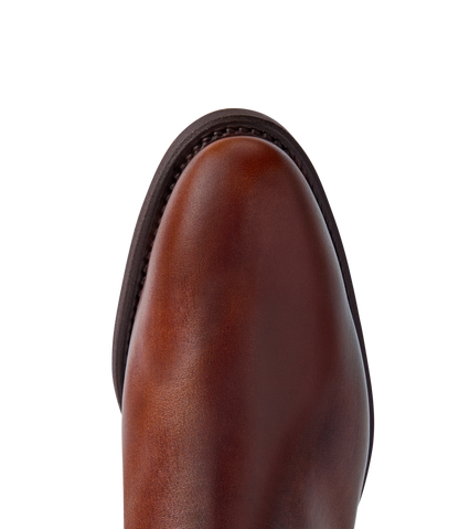 Lady Yearling boot mid brown pull-up leather