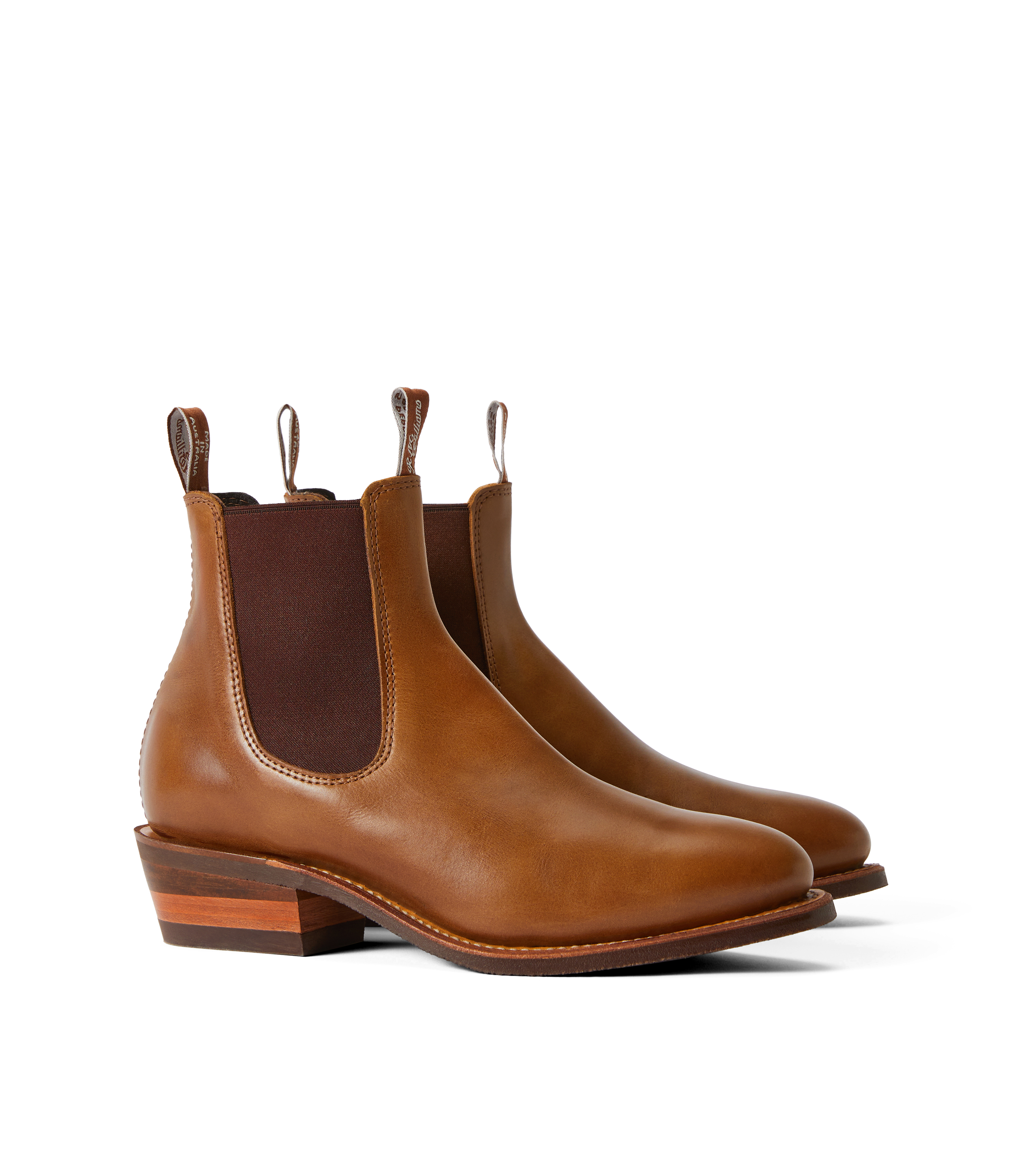 Lady Yearling boot caramel pull-up leather