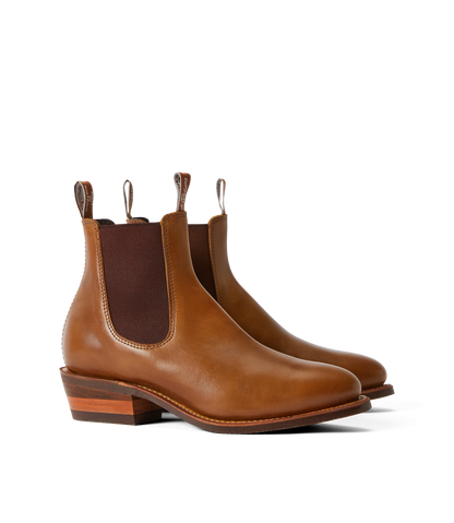 Lady Yearling boot caramel pull-up leather