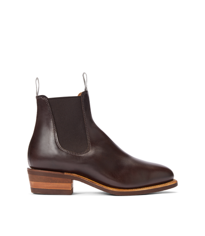 Lady Yearling boot chocolate smooth-grain leather