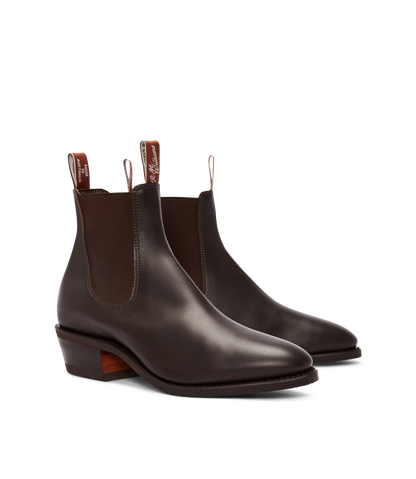 Lady Yearling boot chestnut yearling leather
