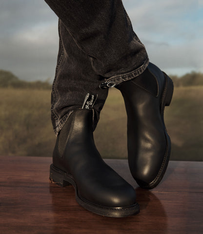 Gardener boot black oiled leather