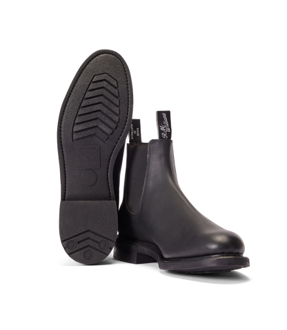 Gardener boot black oiled leather