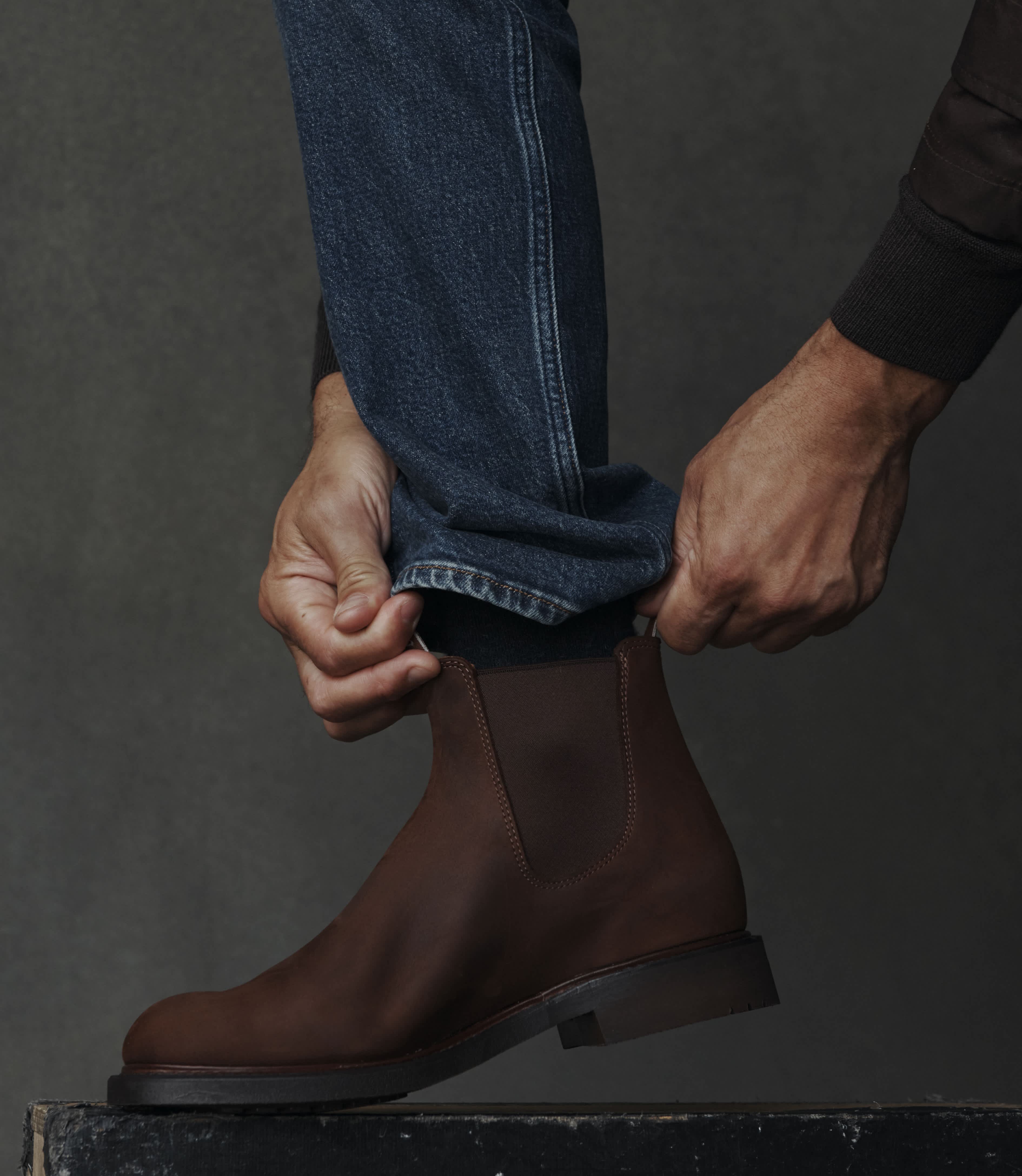 Gardener boot bark oiled nubuck leather