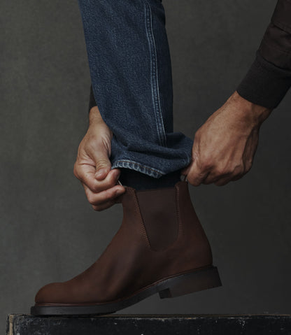 Gardener boot bark oiled nubuck leather