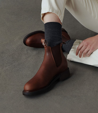 Gardener boot brown oiled leather