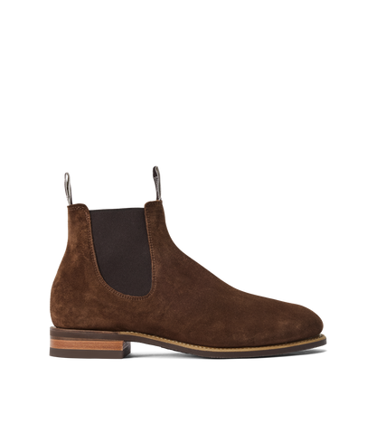 Turnout boot brown suede leather