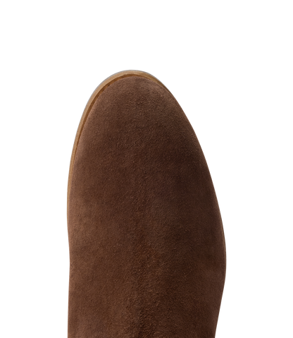 Turnout boot brown suede leather
