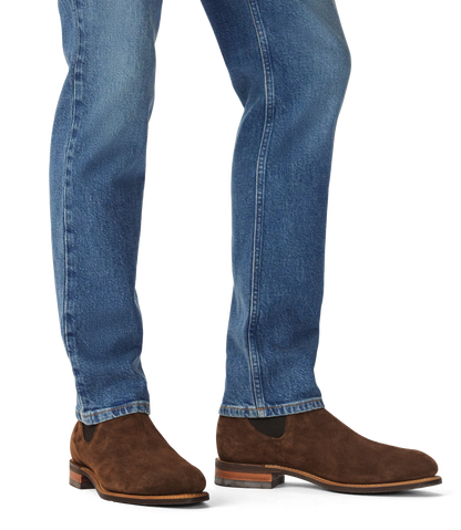 Turnout boot brown suede leather