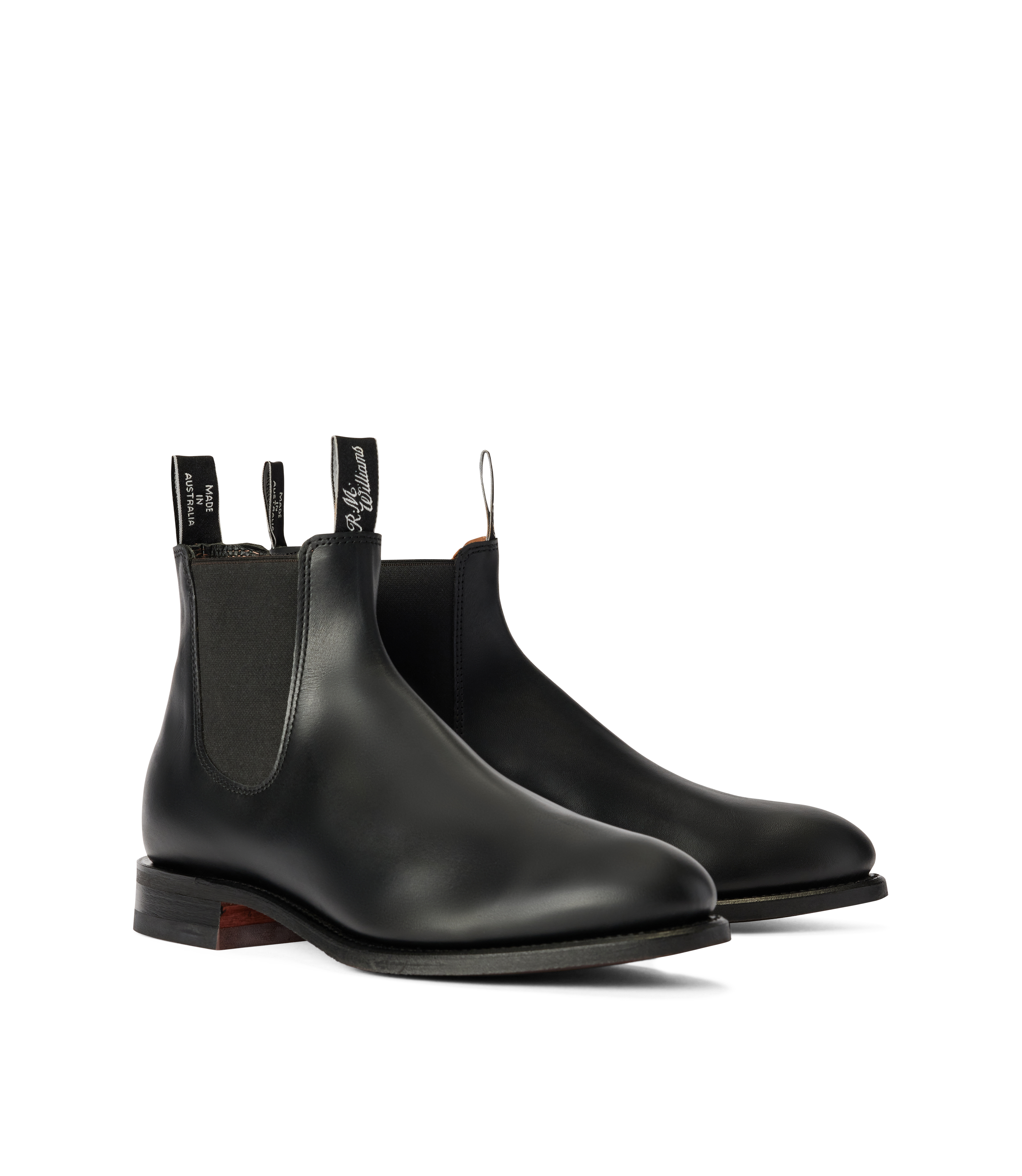 Turnout boot black yearling leather