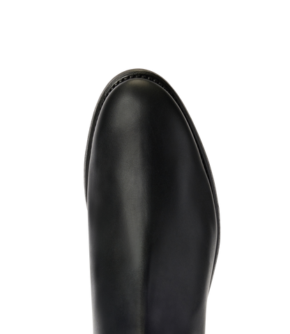 Turnout boot black yearling leather