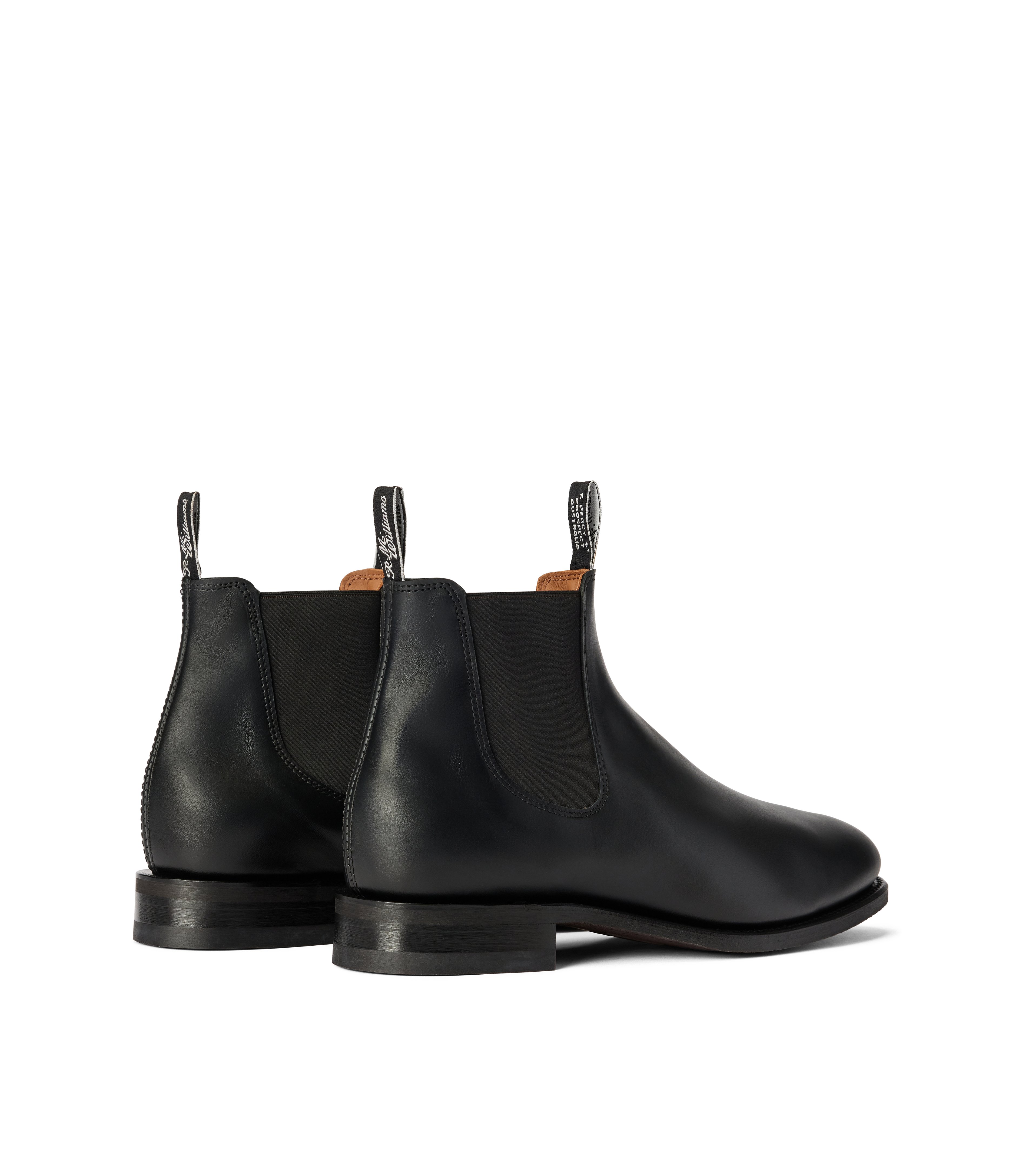 Turnout boot black yearling leather