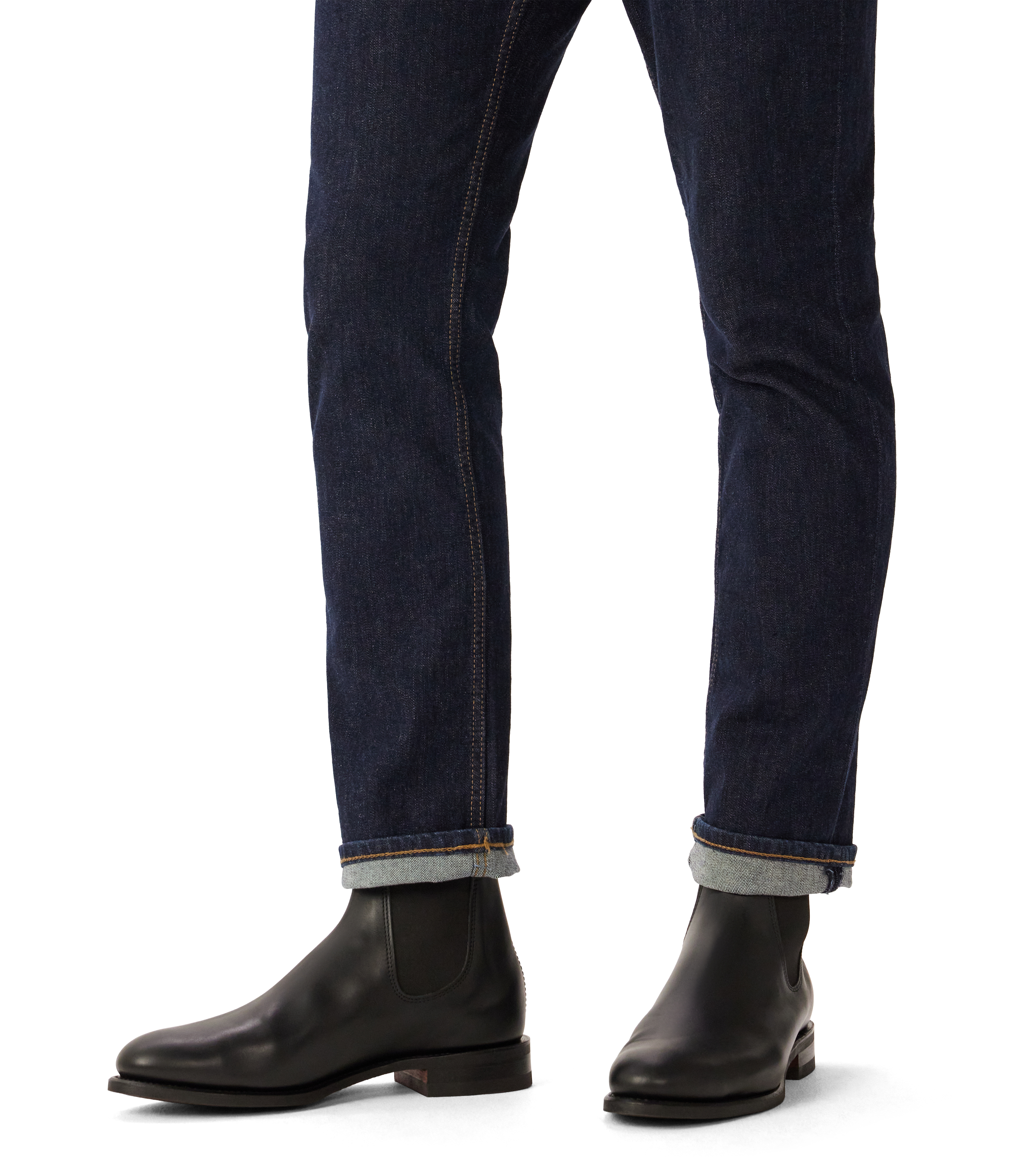 Turnout boot black yearling leather