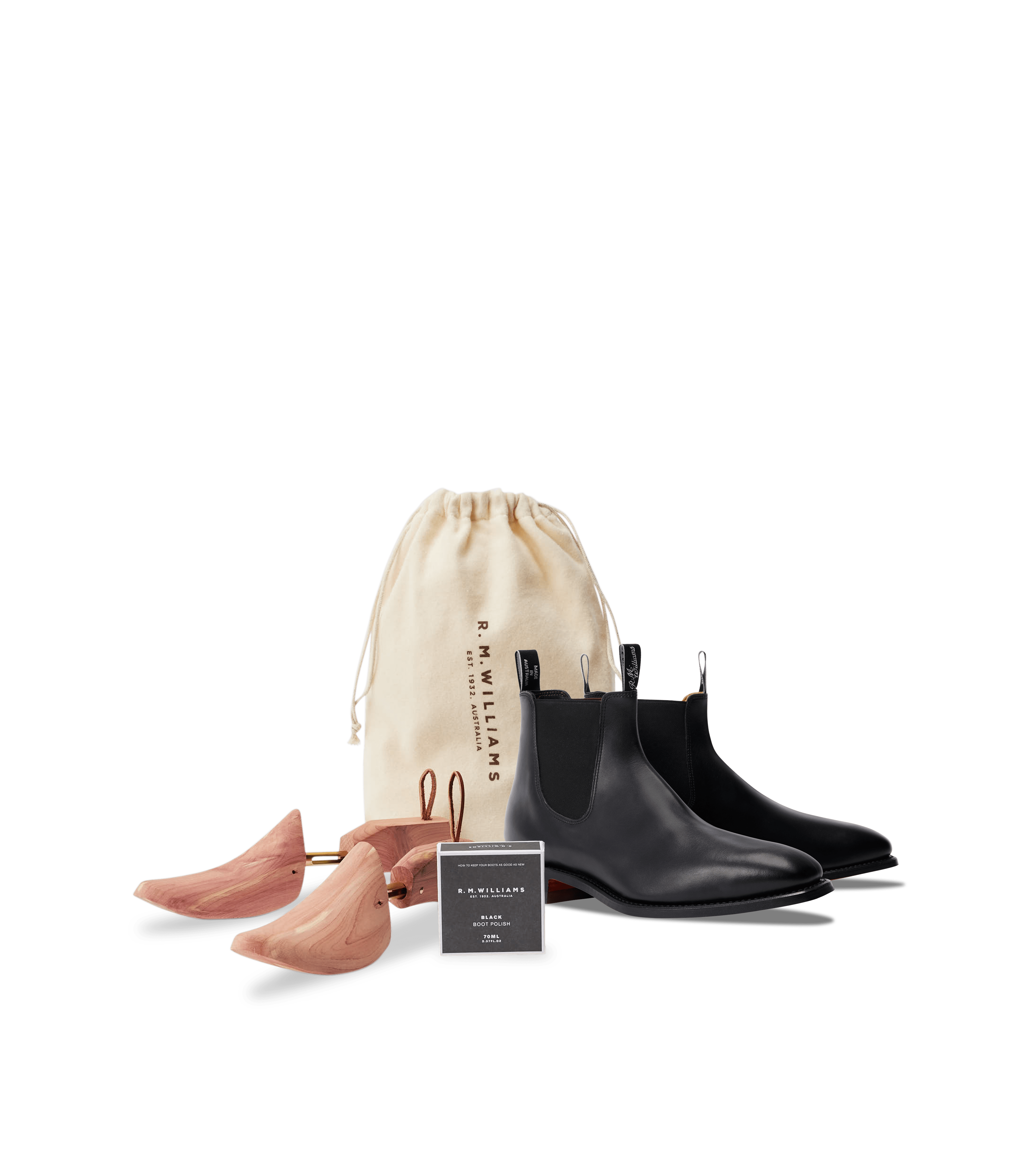 Signature Craftsman boot black veal calf leather