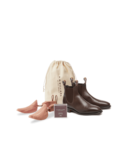 Signature Craftsman boot dark tan veal calf leather
